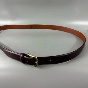 Men's Wearhouse Black Leather Gold-tone Buckle Belt, Size 52/130